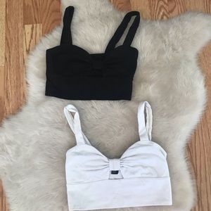 TWO Forever 21 CUTE crop tops Sz S